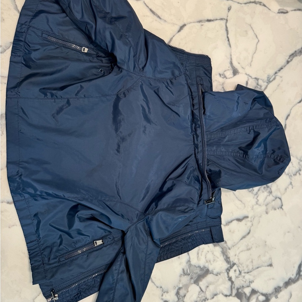 Navy blue baby boy Ralph Lauren polo windbreaker jacket with hood
